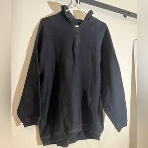 Aerie Black Quarter Zip Sweatshirt